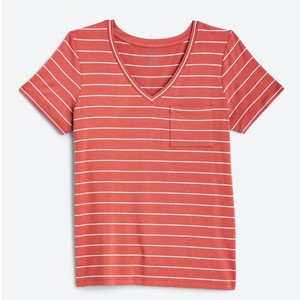 Market & Spruce | V-Neck Pocket Knit Tee | Size S